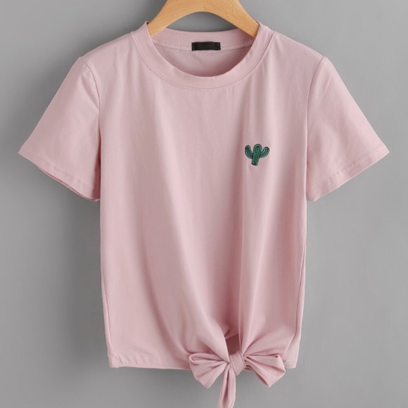 Tops - ‼️ONE S LEFT‼️Pink Cactus Knotted T